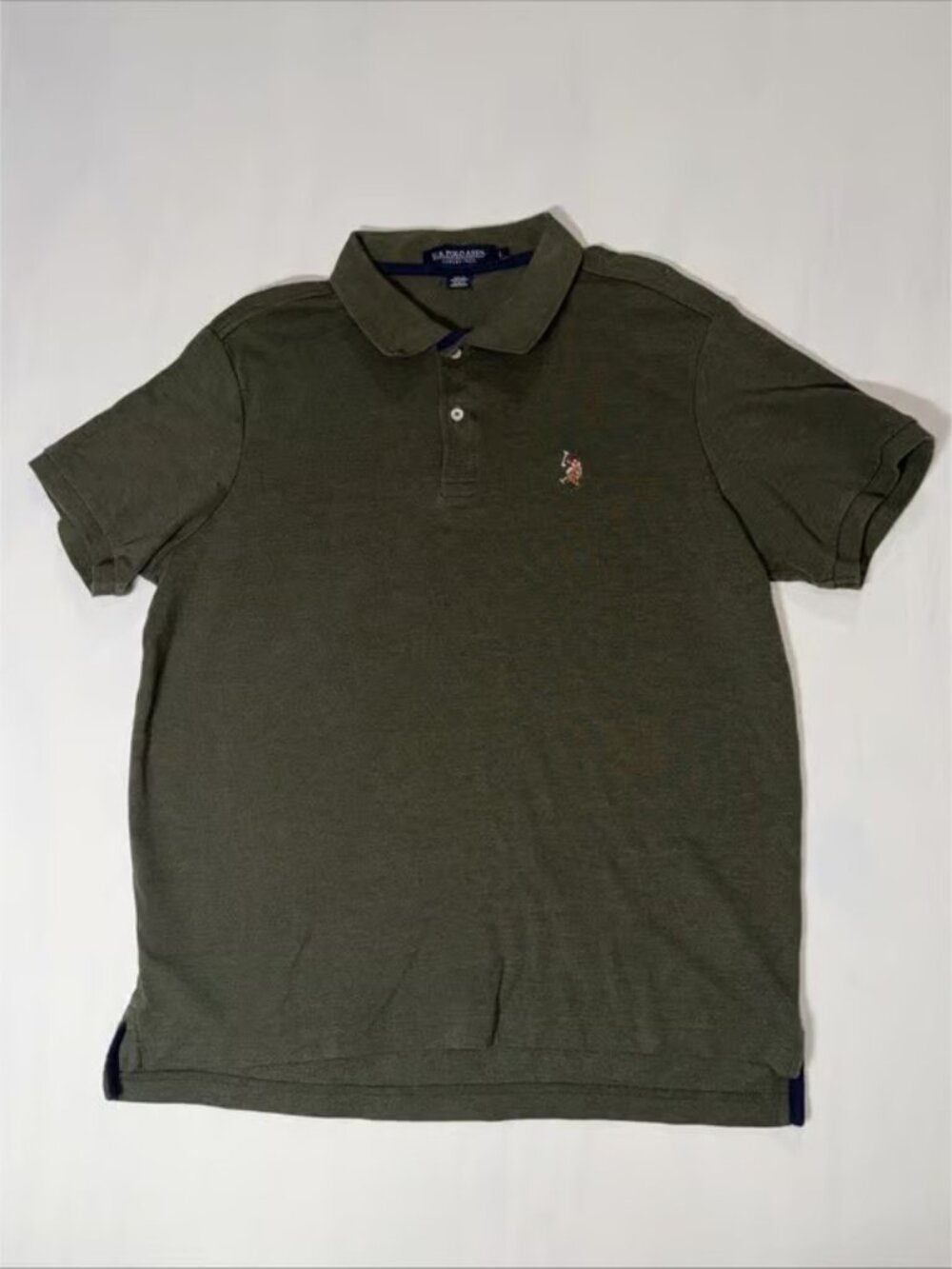 US Polo Assn Luxury Feel Men's Polo Shirt in Dark Green Size Large